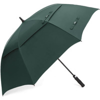 G4Free 68 Inch Extra Large Automatic Open Golf Umbrella Oversize Double Canopy Windproof Waterproof Stick Umbrellas(Dark Green)