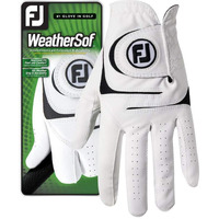 Footjoy Men's Weathersof Golf Glove White Large, Worn On Right Hand