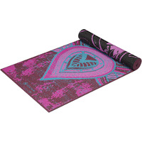 Gaiam Yoga Mat Premium Print Reversible Extra Thick Non Slip Exercise & Fitness Mat For All Types Of Yoga, Pilates & Floor Workouts, Be Free, 6Mm