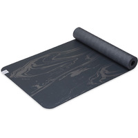 Gaiam Dry-Grip Yoga Mat - 5Mm Thick Non-Slip Exercise & Fitness Mat For Standard Or Hot Yoga, Pilates And Floor Workouts - Cushioned Support, Non-Slip Coat - 68 X 24 Inches - Marbled
