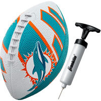 Franklin Sports Nfl Miami Dolphins Football - Youth Football - Mini 8.5"" Rubber Football - Perfect For Kids - Team Logos And Colors!