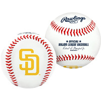 Rawlings Mlb San Diego Padres Team Logo Baseball, Official, White