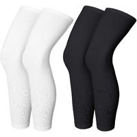 Skylety Compression Leg Sleeve Full Length Leg Sleeves Sports Cycling Leg Sleeves For Men Women, Running, Basketball (4 Pieces,Black And White,Xl)