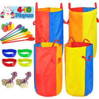 Dreampark Outdoor Games Potato Sack Race Bags For Kids Adults 4-10 Players, Carnival Birthday Party Easter Field Day Games Outside Lawn Yards Family Reunion Games 3 Legged Race And Egg Spoon Race