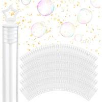 Wedding Bubbles Bulk - White Star Top Wands (100 Count) Individual Mini Bubble Wand Favors For Weddings, Celebration Party Favor For Guests - Stock Your Home