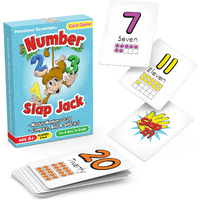Number Slap Jack A Math Card Game For Kids Ages 4 And Up  The Easy Way To Learn Numbers 0-20  4 Fun Ways To Play  Featuring Ten Frames And Operator Cards ,+,-,=  Prek - 1St Grade