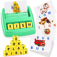 Saitcpry Educational Toys For 3 4 5 Year Old Boys Girls, Matching Letter Games Spelling Learning Toys For Kids Ages 3 4 5 Birthday Halloween Christmas Easter Gifts For 3-6 Year Old Boys Girls (Green)