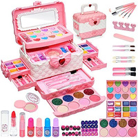 Kids Makeup Kit For Girl - Kids Makeup Kit Toys For Girls,Play Real Makeup Girls Toys, Washable Make Up For Little Girls, Non Toxictoddlers Pretend Cosmetic Kits,Age3-12 Year Old Children Gift