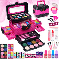 Kids Makeup Kit Toys For Girls - Child Real Makeup Toys For Girls, Washable Make Up For Little Girls, Non Toxictoddlers Pretend Cosmetic Kits,Age3-12 Year Old Children Gift