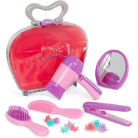 Battat- Play Circle- Hair Dryer With Sounds & Air - Carrying Case - Salon Accessories- Pretend Play Toys- Beauty Shop- 3 Years +