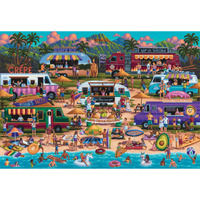 Hawaiian Food Truck Festival - 2000 Piece Jigsaw Puzzle For Adults Challenging Puzzle Perfect For Game Nights - 2000 Piece Finished Size Is 38.50 X 26.50