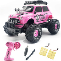 10Leccion Remote Control Car For Girls, 2.4Ghz Pink Rc Cars For Daughter With Two Rechargeable Batteries, Radio Controlled Vehicle For Toddlers Kids, Birthday R/C Toys For Granddaughter