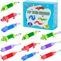 Dog Pop Tubes,Autism Sensory Toys,Travel Toys,Fidget Toys For Kids Girls,Toddler Toys Age 2-4,Sensory Fidget Toys,Sensory Toys For Kids 5-7,Figette Toys,Dog Party Favors,Stocking Stuffers For Kids