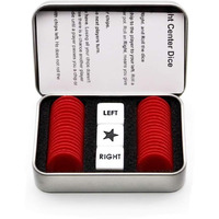 Befantasway Right Left Center Dice Game Set With 3 Dices& 36 Chips - Red, For 13 ?