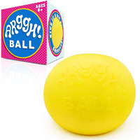 Power Your Fun Arggh Giant Stress Ball For Adults And Kids - Jumbo Anxiety Relief Ball Fidget Toy, Color-Changing Anti Stress Sensory Ball Squishy Toy For Girls And Boys (Yellow/Orange)
