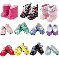 Toyysb 6 Pairs Of Doll Shoes Include Boots Leather Shoes Fits 18 Inch American Girl Doll