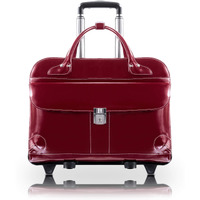 Mckleinusa Checkpoint-Friendly Womens Laptop Briefcase, Leather, Mid-Size, Red - Lakewood  Mcklein - 96616, 18 L X 8 75 W X 14 5 H