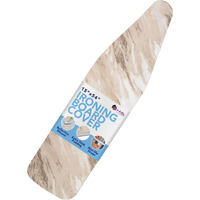 Holdn    Storage Ironing Board Cover And Pad - Iron Board Cover With Padding 15 "" X 54 "" - Iron Board Cover Large Fits All Standard Sizes - Heat Reflective Iron Pad For Table Top. Beige Marble.