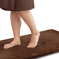 Genteele Bath Mats For Bathroom Non Slip - Brown 17 "" X 24 "" Memory Foam Bathroom Rugs - Quick Dry Bath Mat