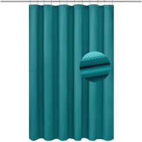Barossa Design Soft Microfiber Fabric Shower Liner Or Curtain, Hotel Quality, Machine Washable, Water Repellent, Turquoise, 70 X 72 Inches