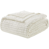 Nestl White Fleece Blanket - Bed Blankets Queen Size, Lightweight Fuzzy Blanket, Super Soft Blanket, Queen Size Blanket For Bed, Cut Plush Blanket, 90 X 90 Inches Warm Cozy Queen Blanket
