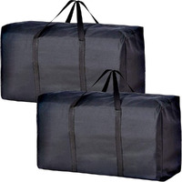 Extra Large Moving Bags With Strong Zippers & Carrying Handles, Storage Bags Storage Totes For Clothes, Moving Supplies, Space Saving Oversized Storage Bag Organizer For Moving, Traveling (2 Pack)