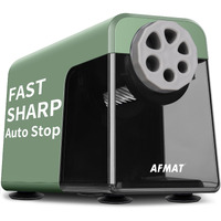 Electric Pencil Sharpener Heavy Duty, 6 Holes, Auto Stop Electric Pencil Sharpener For Artists, Classroom Electric Sharpener For 6-11Mm Pencils, 7000 Sharpening Times, Save Pencils, Green