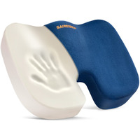 Saireider Chair Cushions For Office, Memory Foam Coccyx Cushion Pads For Tailbone Pain, Car Seat Cushion, Sciatica Relief Pillow, Correct Sitting Posture (Navy Blue)