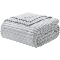 Nestl Soft King Size Blanket - Cozy Bed Blankets King Size, King Blanket, Lightweight King Size Blankets For Bed, Cut Plush Fleece Blanket King Size, Light Grey King Size Fuzzy Blanket 108 X 90 Inches