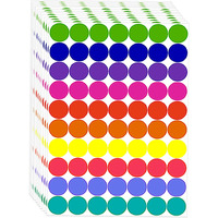 1400 Pcs Colored Dot Stickers Round Color Coding Labels Circle Dots Labels Stickers Polka Circle Dot Stickers Label Sticker For Office,Classroom,Papers Etc
