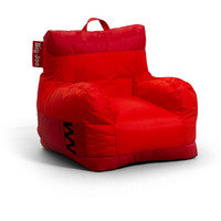Big Joe Dorm Bean Bag Chair With Drink Holder And Pocket, Two Tone Red Smartmax, Durable Polyester Nylon Blend, 3 Feet