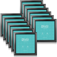 Lavie Home 5X5 Picture Frames (12 Pack, Black) Simple Designed Photo Frame With High Definition Glass For Wall Mount & Table Top Display, Set Of 12 Classic Collection