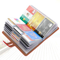 Padike Rfid Credit Card Holder Business Card Organizer Business Card Holder, With 96 Card Slots Credit Card Protector For Managing Your Different Cards To Prevent Loss Or Damage (Red)