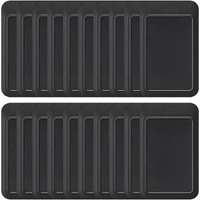 Uniclife Sliding Id Badge Holder Hard Black Vertical Plastic Card Case Protector Pouch With Clear Window For Office School Id Credit Cards Proximity Key Cards Driver   S Licenses And Passes, 20 Pack