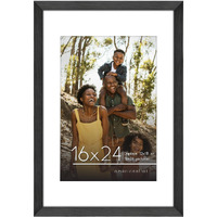 Americanflat 16X24 Poster Frame In Black - Use As 12X18 Picture Frame With Mat Or 16X24 Frame Without Mat - Wide Engineered Wood Frame, Plexiglass Cover, And Hanging Hardware For Wall