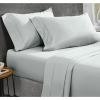 California Design Den Softest 100% Cotton Sheets, Full Size Sheet Sets, 4 Pc, 400 Thread Count Sateen Bedding, Deep Pocket Sheets, Cooling Sheets, Full Size Sheets, Breathable Bed Set (Light Gray)