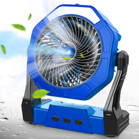 Upgraded Camping Fan, Misting Fan Portable With Light & 250Ml Water Tank, 10000Mah 8 Inch Battery Operated Fan Rechargeable Fan, Outside Fan With Hook Usb Fan For Bedroom Outdoor Tents Travel Summer