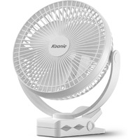 Koonie 10000Mah Rechargeable Portable Fan, 8-Inch Battery Operated Clip On Fan, Usb Fan, 4 Speeds, Strong Airflow, Sturdy Clamp For Office Desk Golf Car Outdoor Travel Camping Tent Gym Treadmill