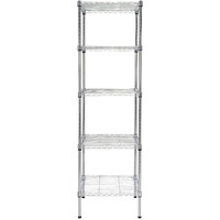 Finnhomy Heavy Duty 5 Tier Wire Shelving Unit, 18X18X59-Inches 5 Shelves Storage Rack, Metal Shelving With Thicken Steel Tube, Nsf Certified, Chrome
