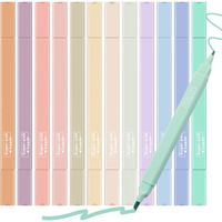 Party Greeting 12 Pcs Pastel Highlighters Bible Highlighters And Pens No Bleed Cute Markers Assorted Colors Highlighters Aesthetic Stuff For Bible Study Classoom School Supplies(Cute)