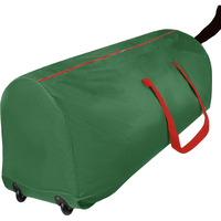 Rolling Tree Storage Bag - Storage For 9-Foot Artificial Christmas Holiday Tree. Zippered Bag, Carry Handles And Wheels For Easy Transport. Protects Against Dust, Insects, And Moisture. (Green)