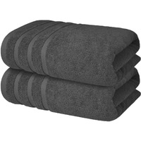 Premium Grey Bath Towels - 700 Gsm 100% Cotton 27X54 Inches Pack Of 2 Bathroom Towels - Ultra Soft And Highly Absorbent Hotel And Spa Quality Bath Towels For Bathroom By Infinitee   Xclusvies