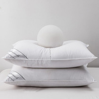 Eastwarmth Goose Down & Feather Pair Pillows Insert For Side And Back Sleepers White Color,100% Soft Cotton King 20X36In