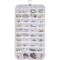 Bb Brotrade Hanging Jewelry Organizer,Accessories Organizer,80 Pocket Organizer For Holding Jewelries (White-Embossed)