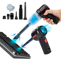 Meudeen Electric Rechargeable Air Duster For Computer Cleaning- Compressed Air Duster- Mini Vacuum- Keyboard Cleaner 3-In-1