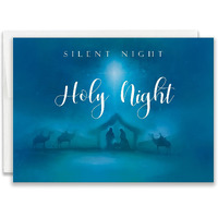 Jbh Creations Silent Night Religious Christmas Card With Scripture - Pack Of 24