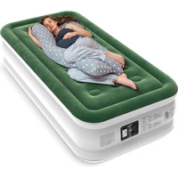 Zearna Air Mattress With Built In Pump - Upgraded Twin Blow Up Mattress, 2 Mins Quick Self Inflatable With Double Air Chamber,18 ""/550Lbs Max, Strong Support, For Camping,Home,Guests,Portable Travel