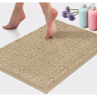 Luxurux Birch Bathroom Rugs, Luxury Bath Mat-Extra-Soft Plush Bathroom Rug,1 ' ' Chenille Microfiber, Super Absorbent Shaggy Bath Rug. 24 ' ' X 17 ' '.