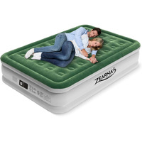 Zearna Air Mattress Queen With Built In Pump - Upgraded Blow Up Bed, 2 Mins Quick Self Inflatable With Double Air Chamber, 18 ""/650Lbs Max, All Night No Lost Air, For Camping,Home,Portable Travel
