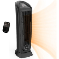 Lasko Portable Oscillating Indoor Electric Ceramic Tower Space Heater With Tip-Over Safety Switch, Overheat Protection, Timer And Remote Control, Safe For Home, 22.5 Inches, Black, 1500W, 751321